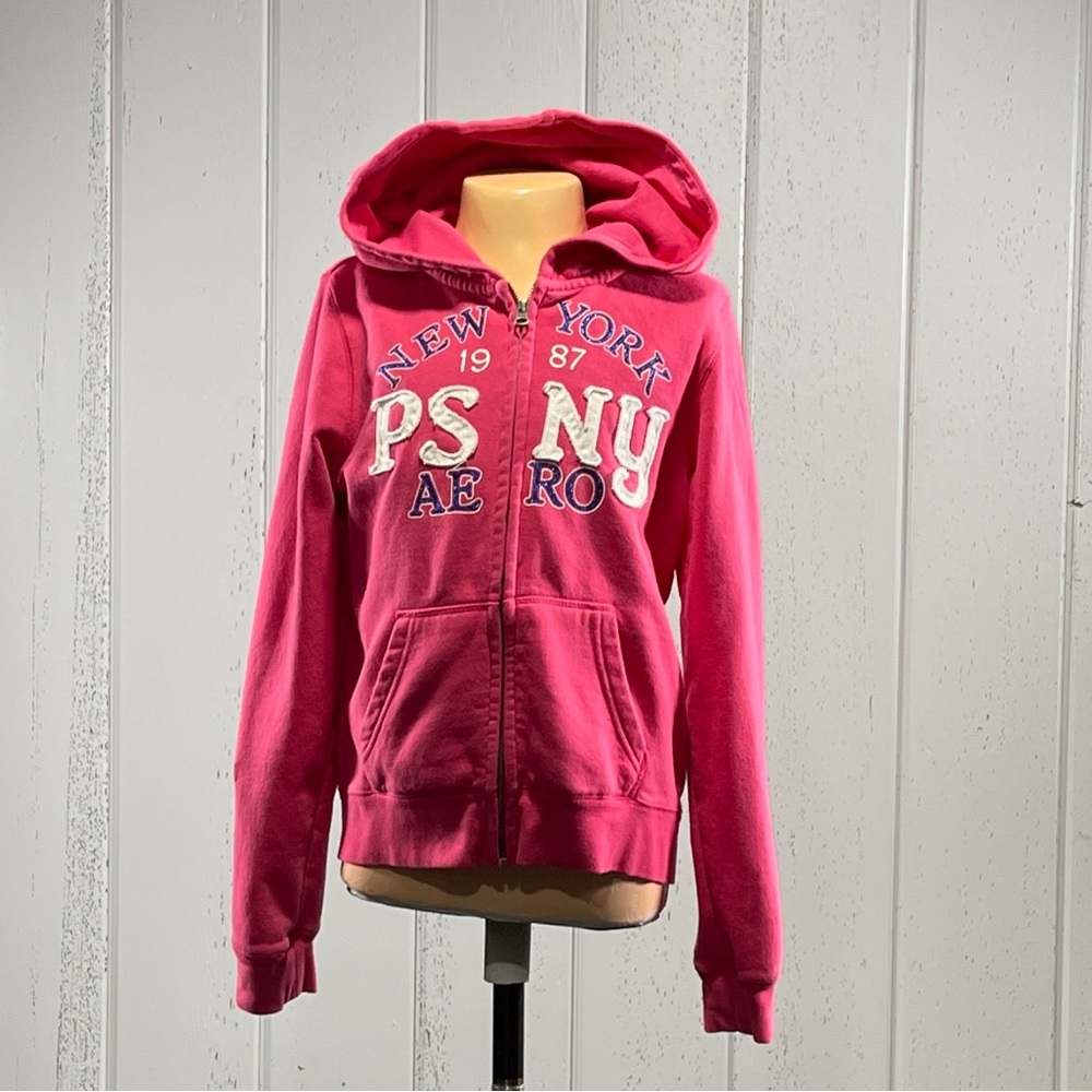 * P.S Aeropostale Girl’s  Hot Pink Zip Up Hoodie Sz 14
